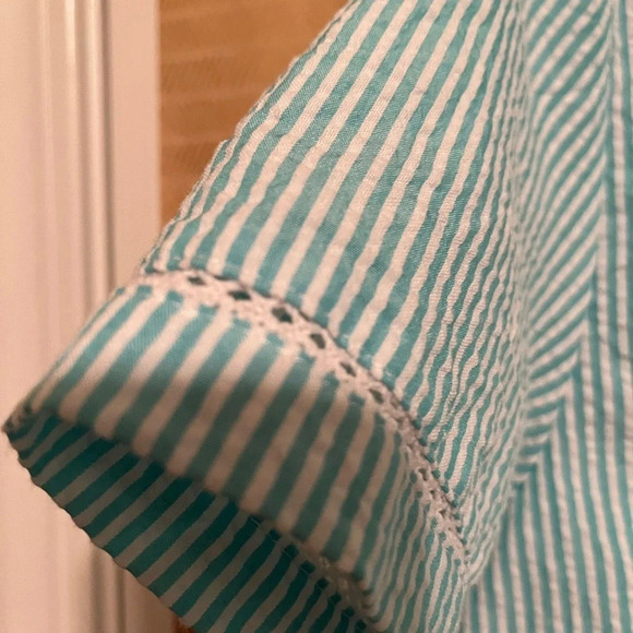 ALFRED DUNNER~FAUX TEAL TOPPER W TANK~M - Picture 6 of 6